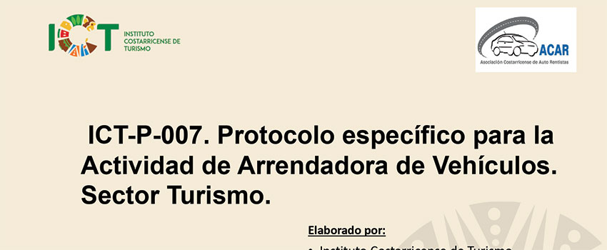 Presentación Protocolo Específico para la Actividad de Arrendadora de Vehículos